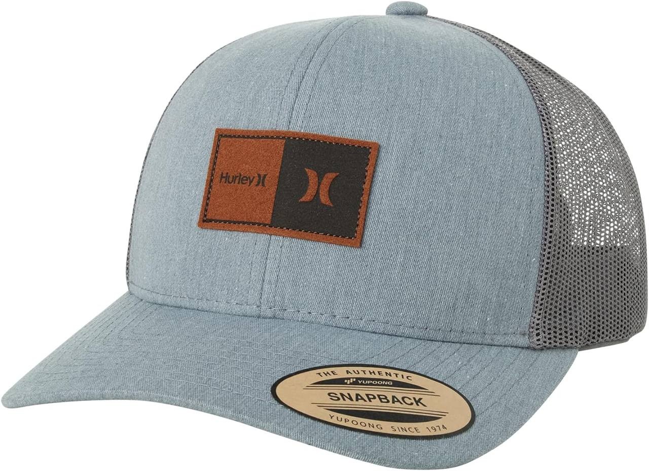 Hurley Patch Curved Brim Snap Back Trucker Cap