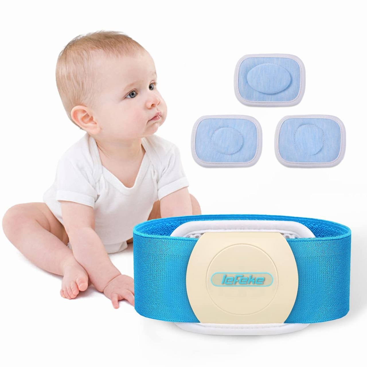 lefeke Umbilical Hernia Belt Baby Belly Button Band, Newborn Belly Wrap Truss, Infant Abdominal Binder for Children Kids, Adjustable Navel Belly Band Support Cord