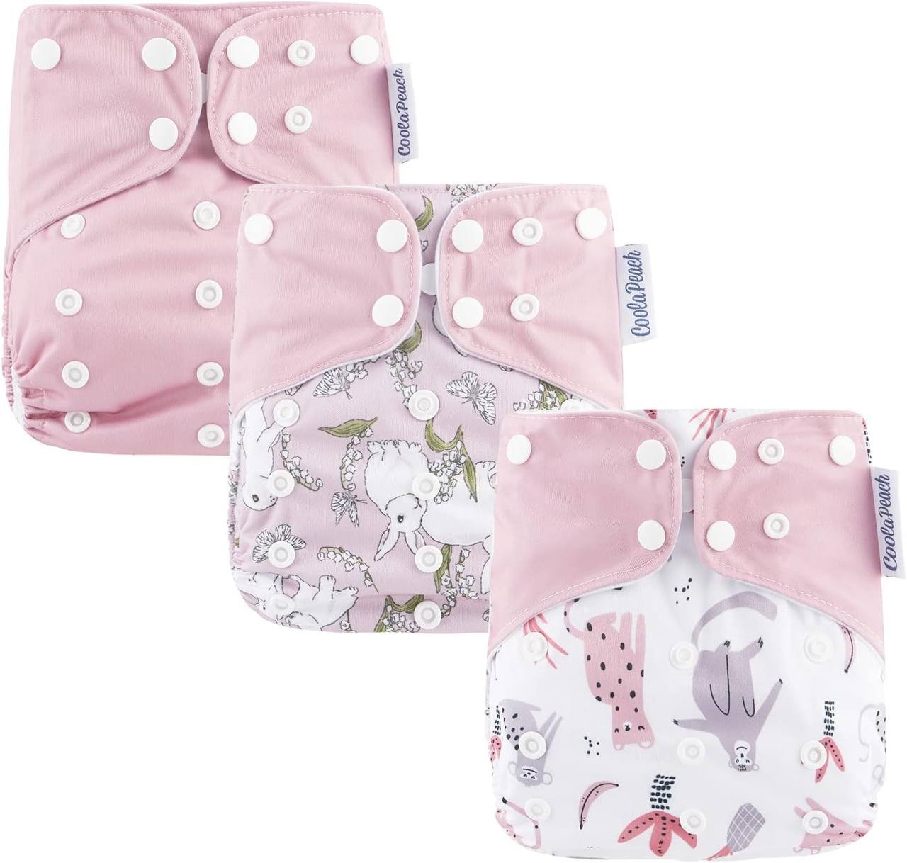 Baby Cloth Diapers One Size Adjustable Washable Reusable for Baby Girls and Boys
