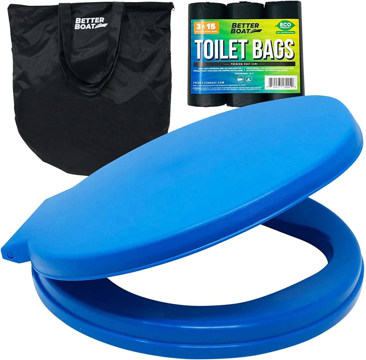 Portable Toilet for Camping Toilet Bucket Toilet Seat Set with Lid for Boating Outdoor Camp Travel Boat - Kit Potty Waste Bags and Case Cover - 5 Gal & 8 Gallon Buckets Emergency Bathroom for Adults