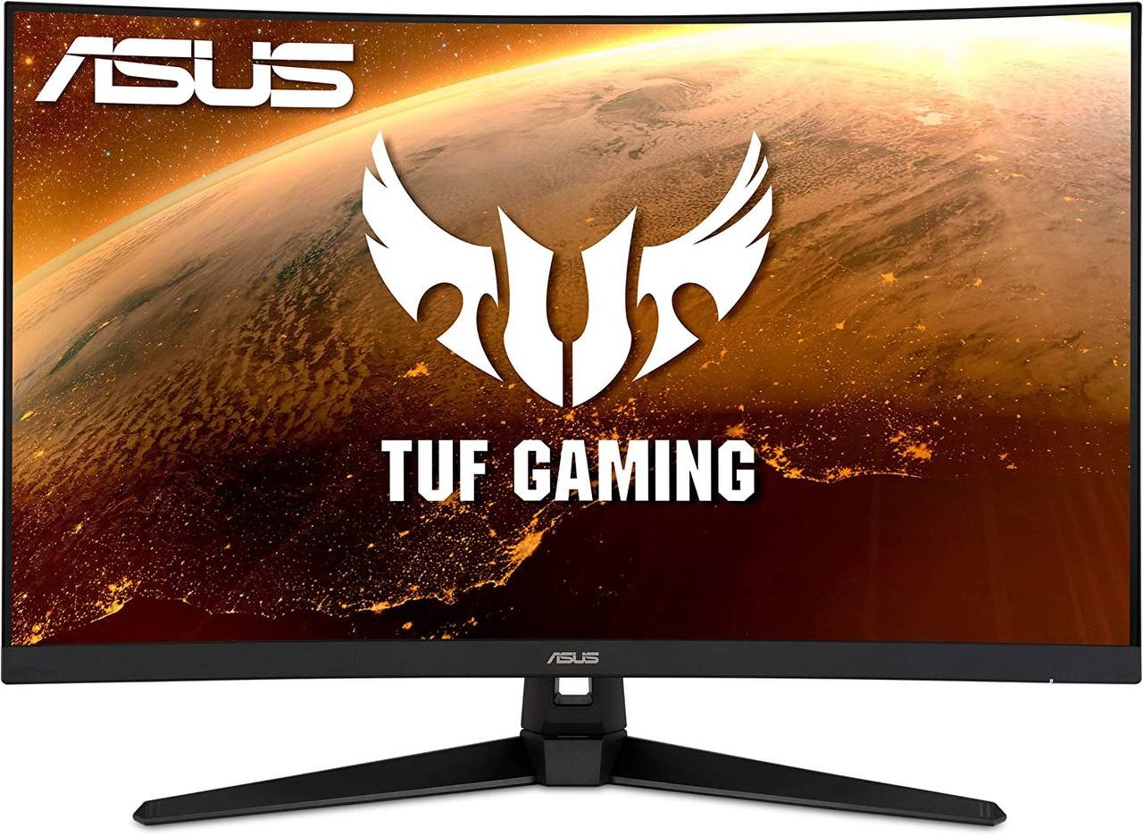 ASUS TUF Gaming 32" 1440P HDR Curved Monitor (VG32VQ1B) - QHD (2560 x 1440), 165Hz (Supports 144Hz), 1ms, Extreme Low Motion Blur, Speaker, FreeSync Premium, VESA Mountable, DisplayPort, HDMI