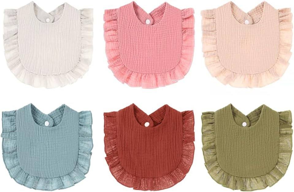 JIAHANG Baby Muslin Bandana Drool Bibs for Boys Girls Adjustable Baby Bibs Set